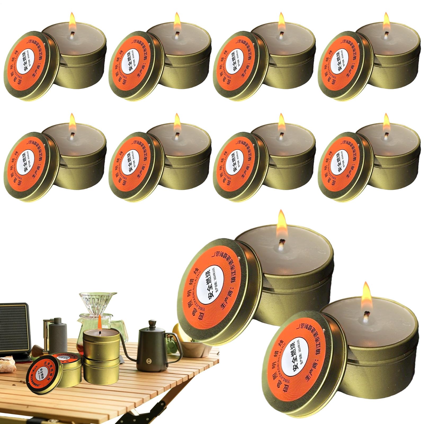 Survival Paraffin 6 x 6 cm | Fragrance Free for Home with Long Lasting Camping, Hiking - Lighting | Home and Outdoor Use