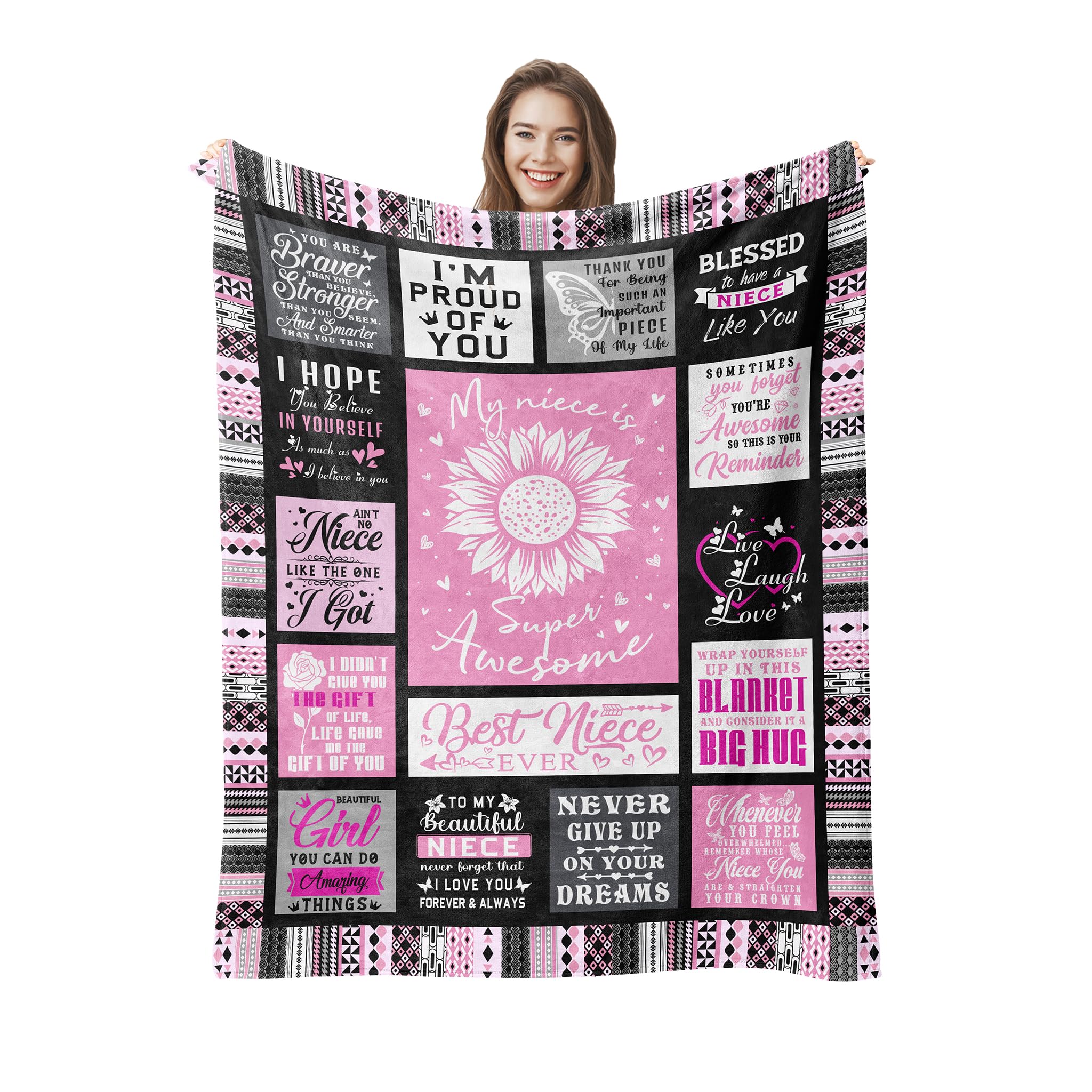 Niece Gifts, Niece Birthday Blanket Gift from Auntie