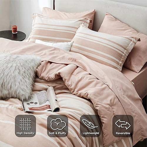 Miniatura 4 de Bedsure Bed in a Bag - Juego de edredón de 7 piezas, todas las estaciones, sábana encimera, sábana bajera, 2 fundas de almohada y 2 fundas de cojín,