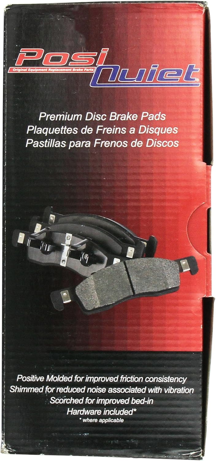 Centric 105.08040 Posi Quiet Premium Ceramic Front Disc Brake Pad Set for Select 1999-2004 Ford Mustang Model Years