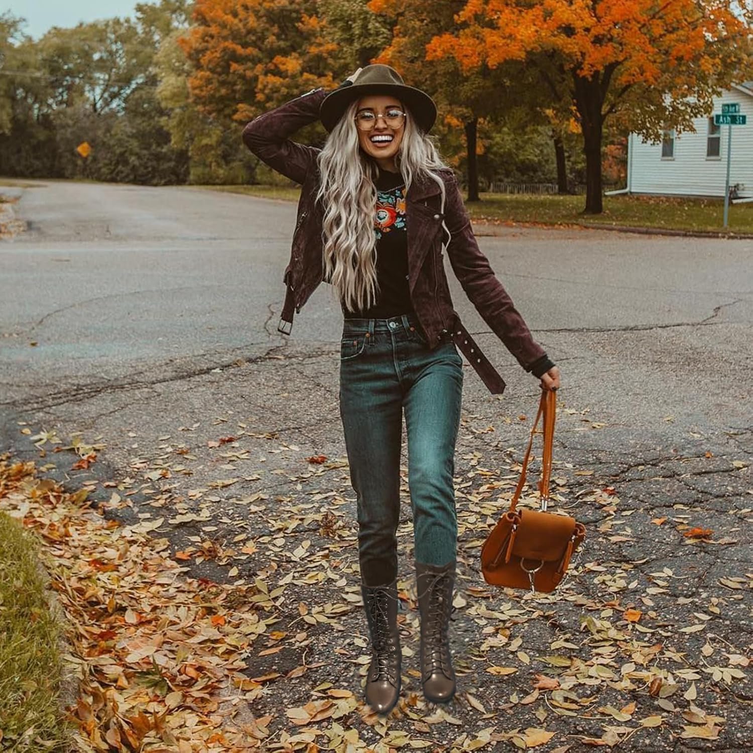 Cozivwaiy Women Vintage Victorian Boots 70s Lace up Ankle Boots Mid Heel Witch Granny Booties Costume Shoes Cone Heel Zipper Almond Toe - Image 6