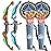 TEMI 2 Pack Set Kids Archery Bow Arrow Toy Set Outdoor Hunting Play with 2 Bow 20 Suction Cup Arrows 2 Target & 2 Quiver, LED Light Up Function Toy, Outdoor Toys for Kids, Boys & Girls Ages 3-12