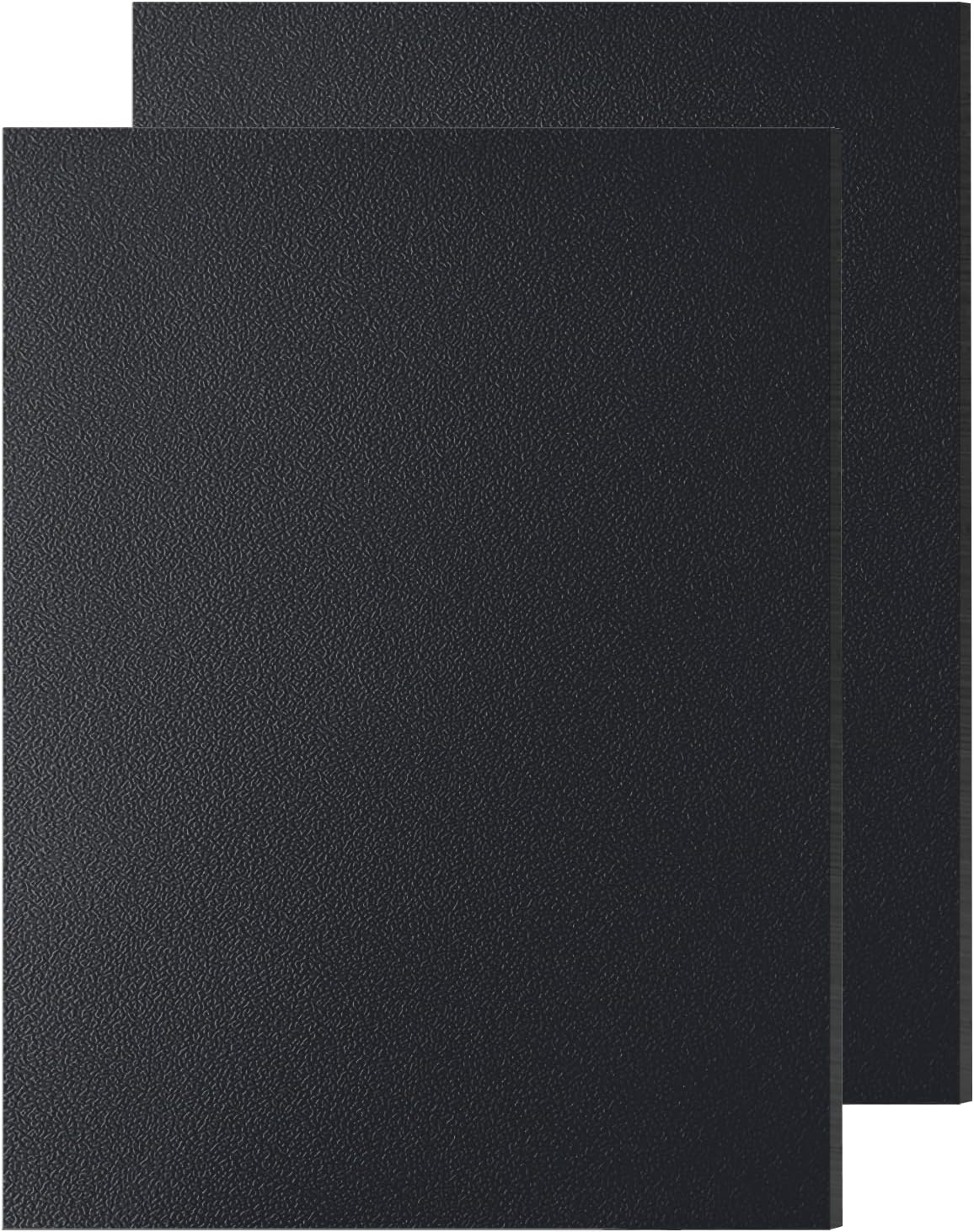 ABS Plastic Sheet 1/8 Inch Thick 12" x 16" (2-Pack),Black Rigid Moldable Panel with Different Surfaces (Textured Front & Smooth Back) for Structural Parts, Project Enclosures, and DIY Home Decor, etc.