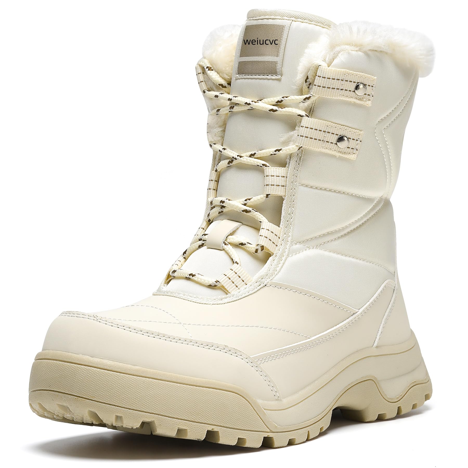 weiucvc Damen warme Winterstiefel, klassisches Design, rutschfeste Outdoor-Reiseschuhe, bequeme Schneestiefel