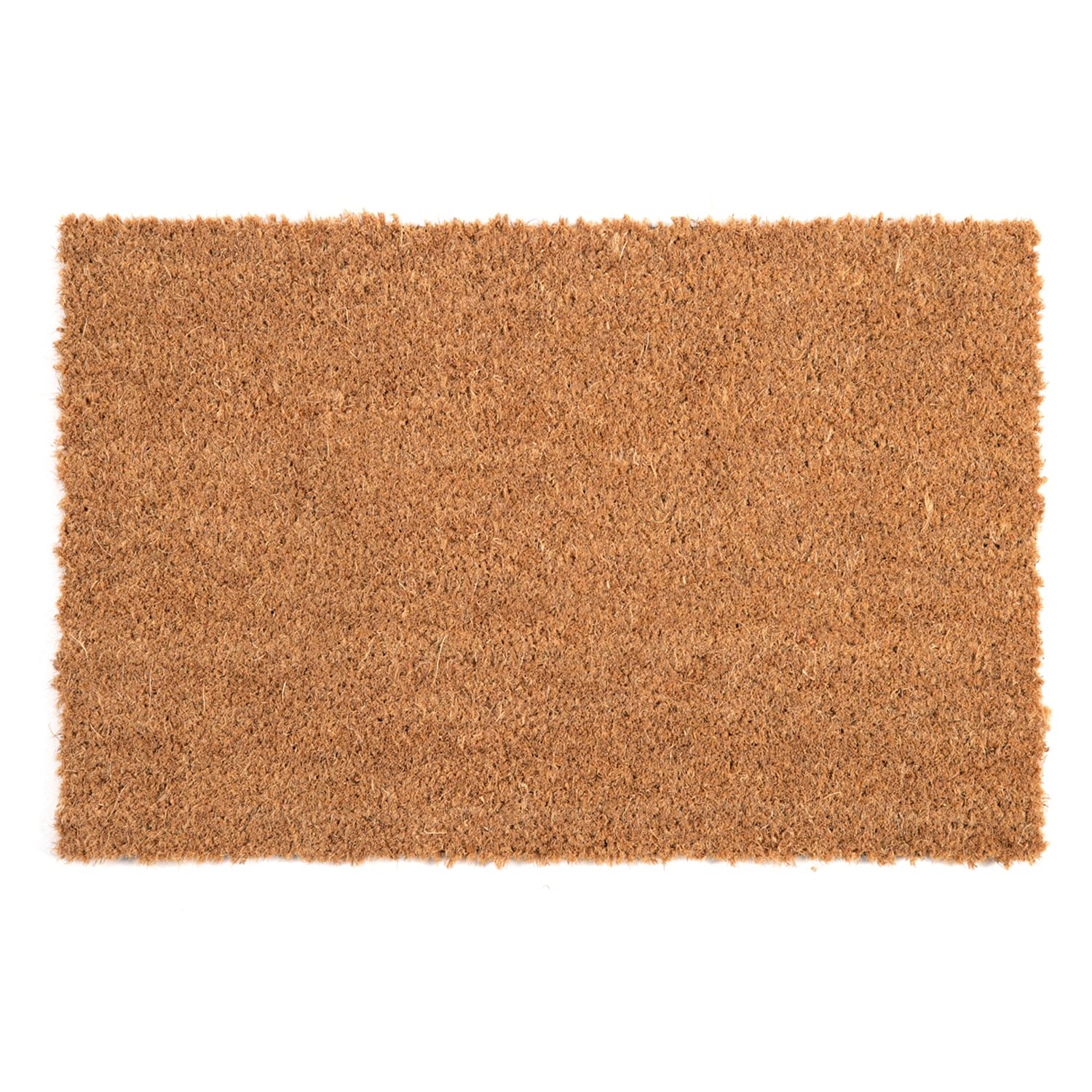 Flatro Coir Outdoor Door Mat | 60 X 40cm Coconut Coir Welcome Mat | Entrance Doormat with Non-Slip Rubber Backing for Trapping Dirt, Mud, & Moisture (Plain, Pack of 1)
