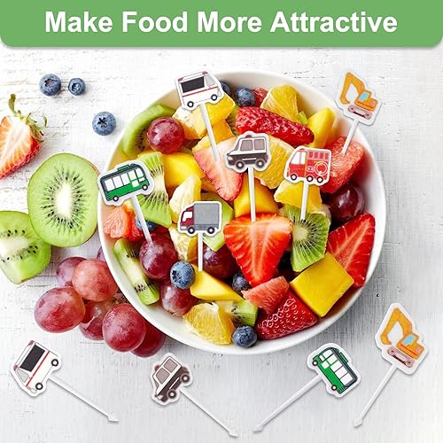 Miniatura 3 de Palillos de comida para niños, palillos de frutas y frutas, divertidas selecciones de comida para niños para caja bento, accesorios de almuerzo