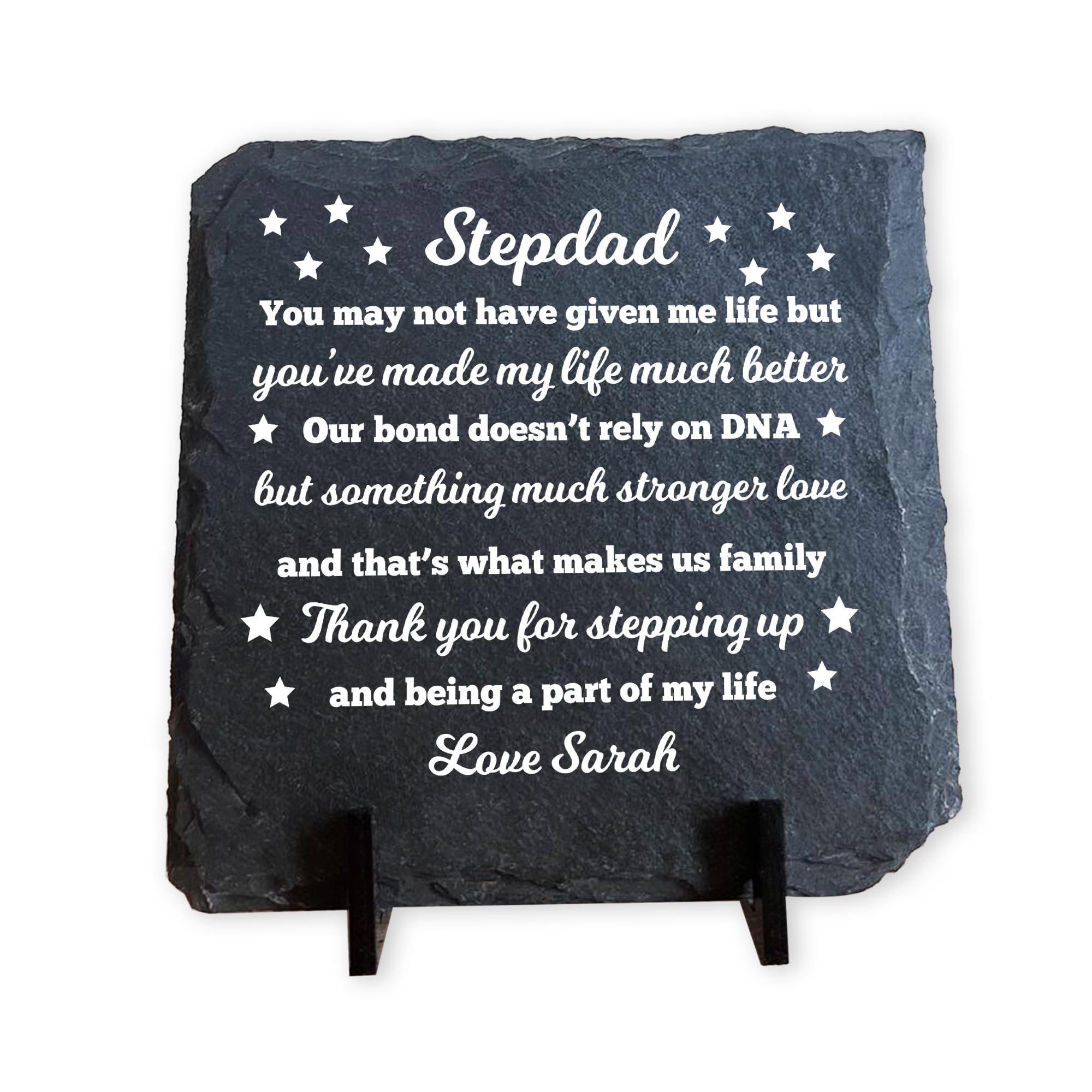 Red Ocean Personalised Step Dad from Stepchildren Slate Plaque Stepdad Birthday from Stepson Christmas Fathers day Birthday for Step Dad Presents for Stepdad Stepdaughter