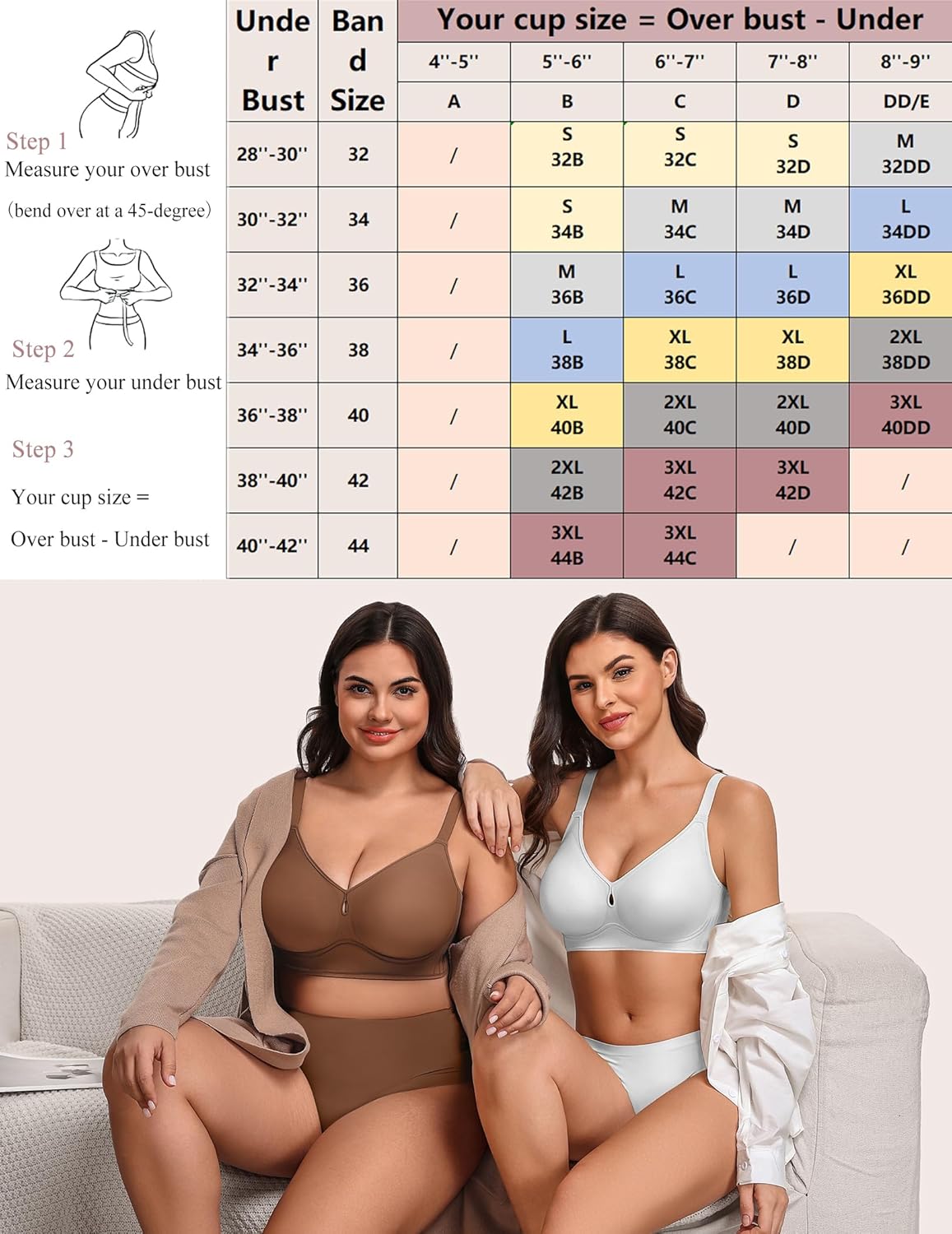 Avidlove Bras for Women No Underwire Seamless Bralette Teardrop Cutout Full Coverage T-Shirt Bra with Velvet Trim - Image 6