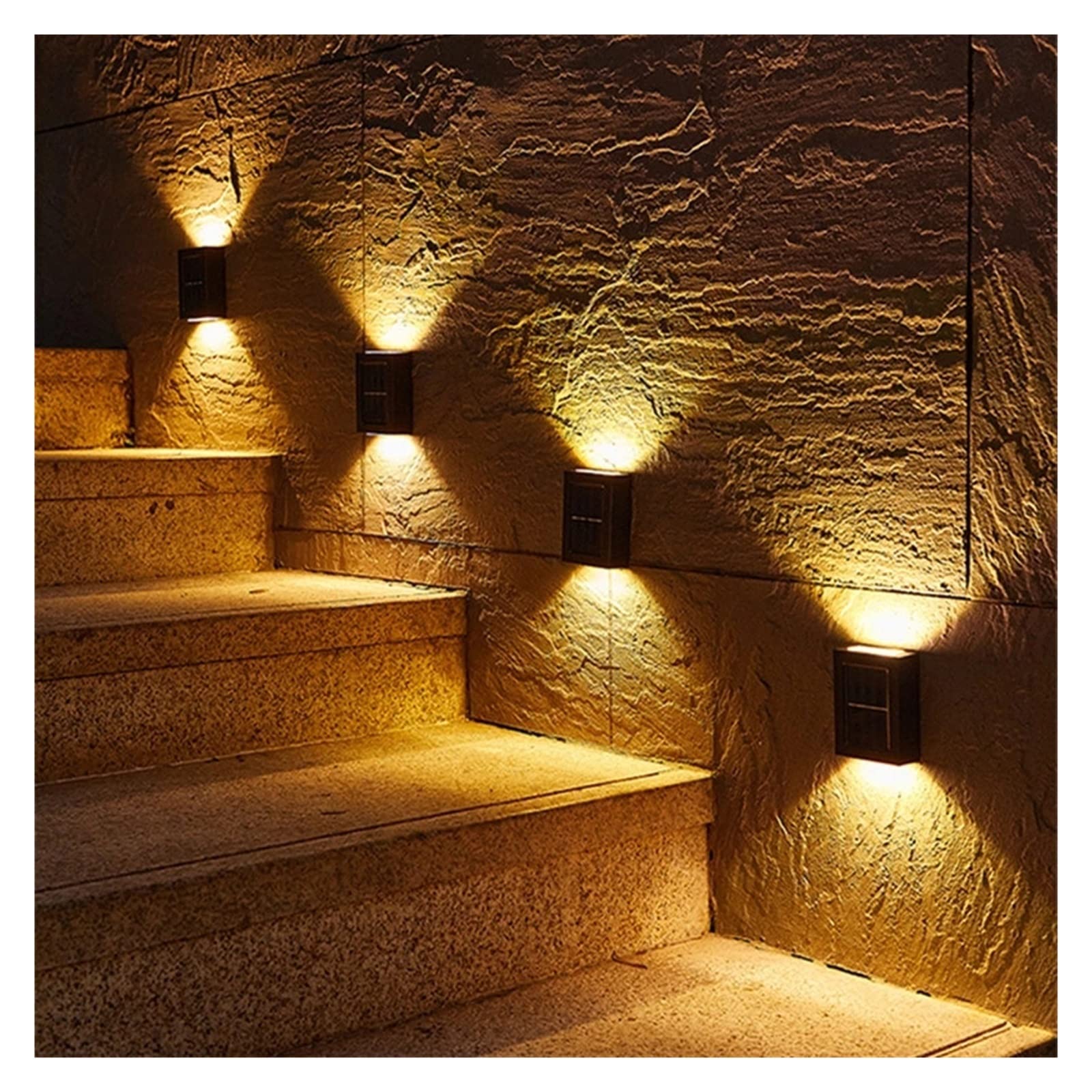 16~1 Szt. Inteligentne Oświetlenie Zewnętrzne LED Na Energię Słoneczną Wodoodporne Lampy Dekoracyjne Do Ogrodu Na Balkon Yard Street Wall Light Zewnętrzna Lampa Solarna(8pcs,Cold light)