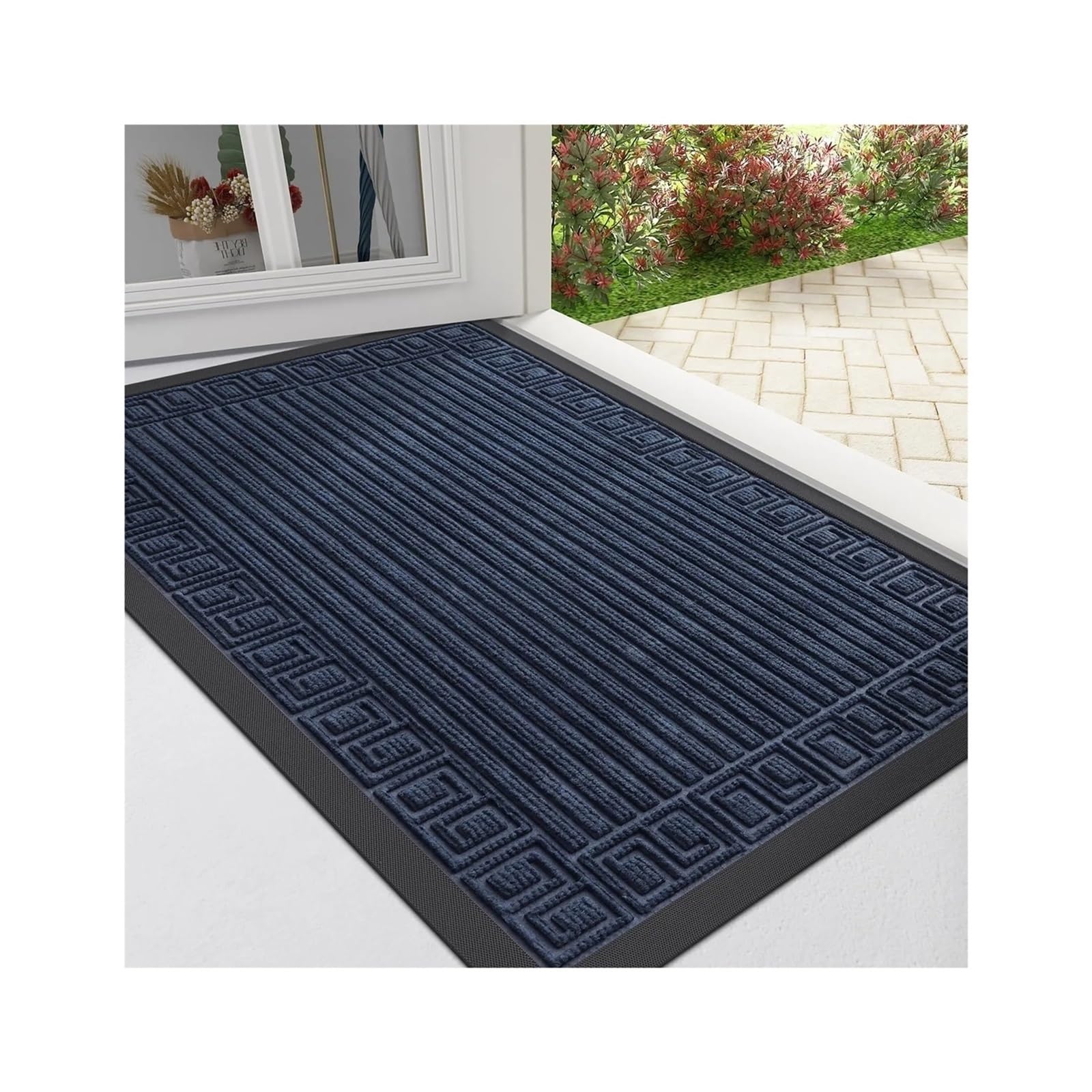 Tapis antidérapant de cuisine bleu fini les glissades