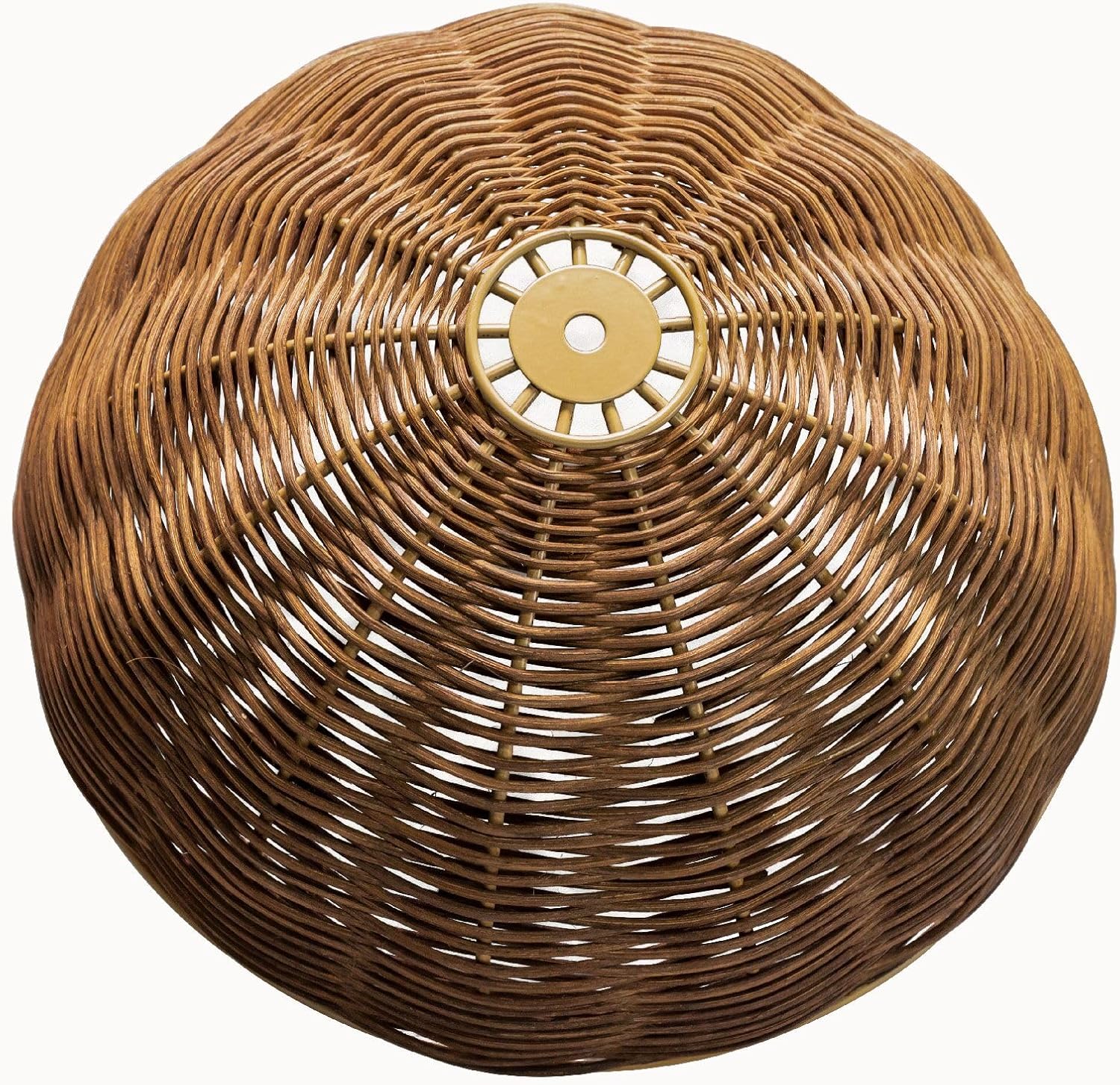 Bowl Rattan Table lampshade,Woven Wicker Lamp Shade, Natural, Bowl Design, Spider Fitter