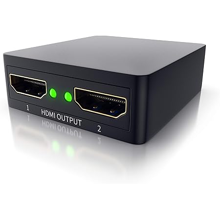 CSL – 4 K HDMI Splitter 4 K Ultra HD 2160p/1080p Full HD | CEC/HDCP | 3D Ready | Deep Color 30bit, 36bit, 48Bit | Gold-Plated Contacts | Black