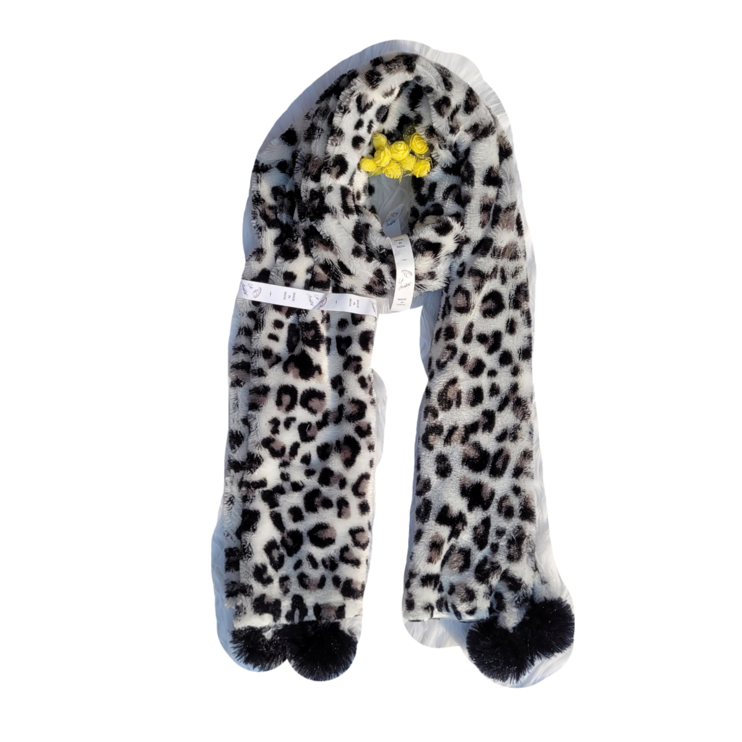 Fashion Women And Girl's Fancy Trendy Animal Print Faux Fur Scarf, Stole, Shawl, Winter Shawl for Women (LEOPARD).-image-43