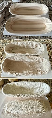 Miniatura 3 de Voulosimi Molde de hierro fundido para horno, bandeja rectangular para hornear en casa (1 unidad, 4.33 x 4.92 x 8.66 pulgadas + cesta de regalo)