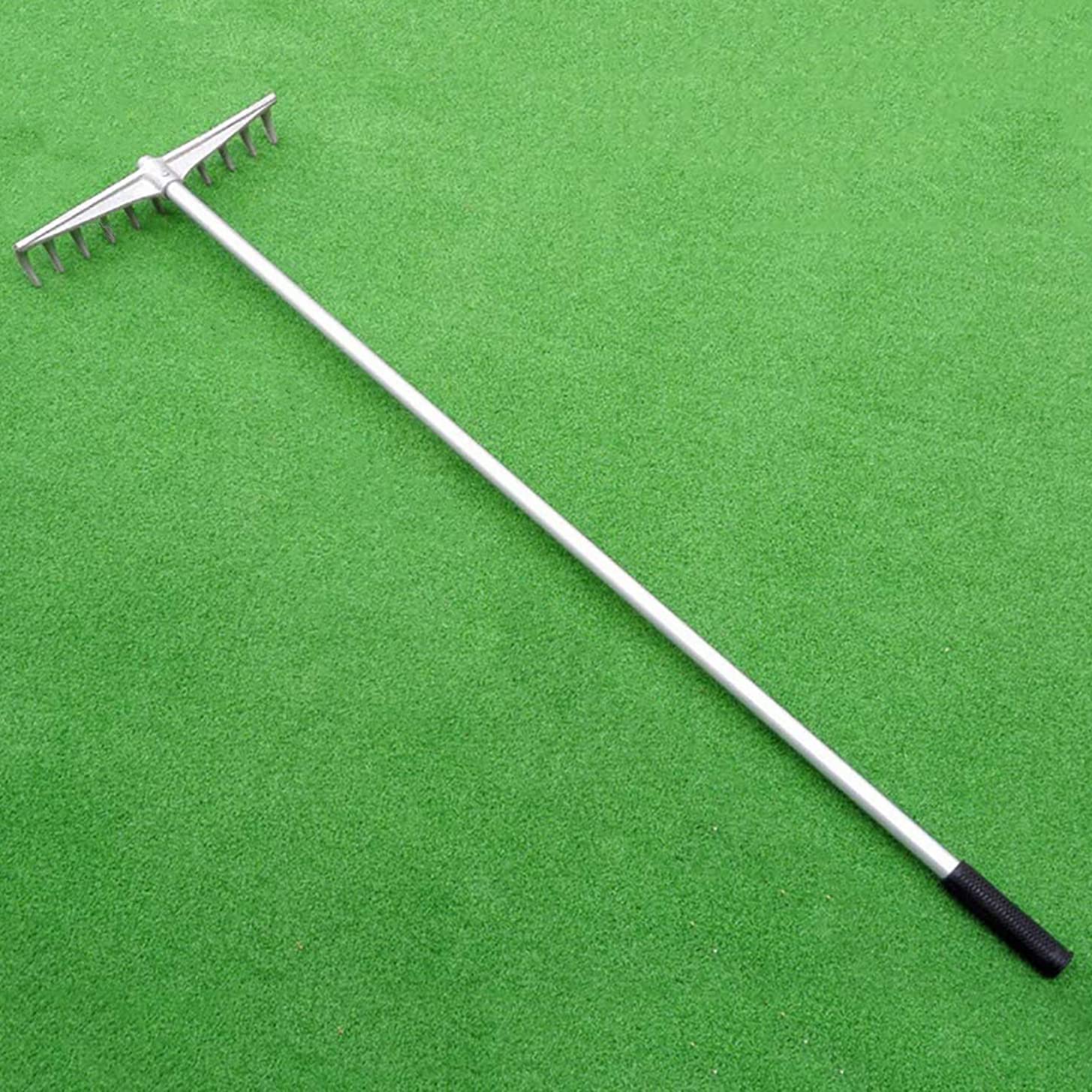 Grabie wyrównujące trawnik i płyta gruntowa, płaska kruszarka do trawy i piasku do ogrodu i pola golfowego, zielona wyrównywarka trawnika ze stali nierdzewnej