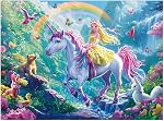 200 Pièces puzzles pour adultes et adolescents et enfants Jeux de la famille Licornes Princess Puzzle pour enfants (Enchanted Forest Ride)
