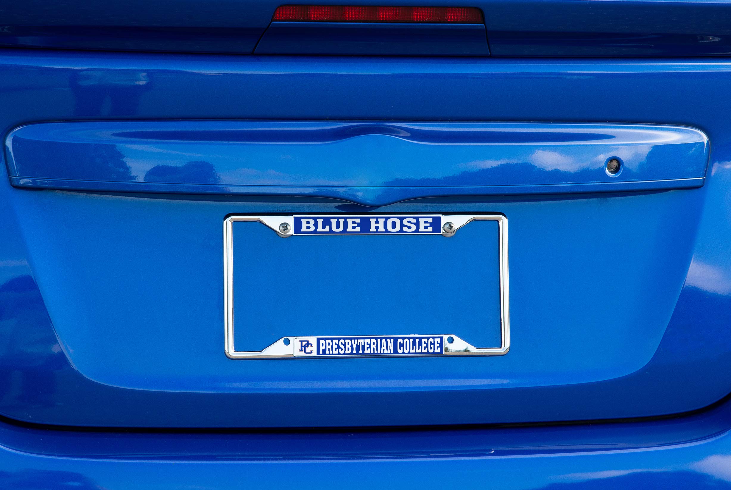Desert Cactus Presbyterian College License Plate Frame Blue Hose Metal Car Tag Holder for Front or Back of Car Officially Licensed (Mascot)