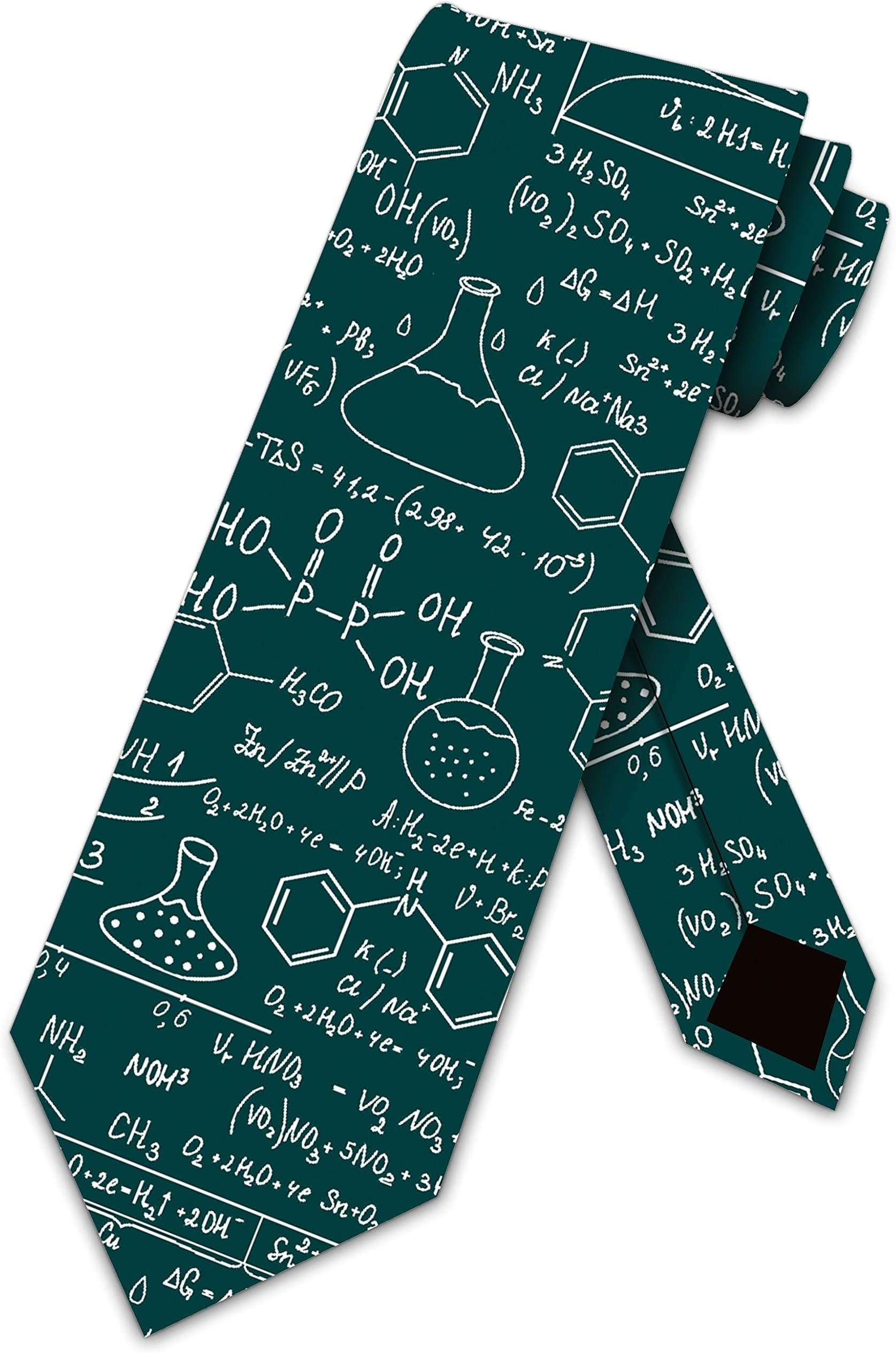 Science Ties Mens Chemistry Equations Necktie