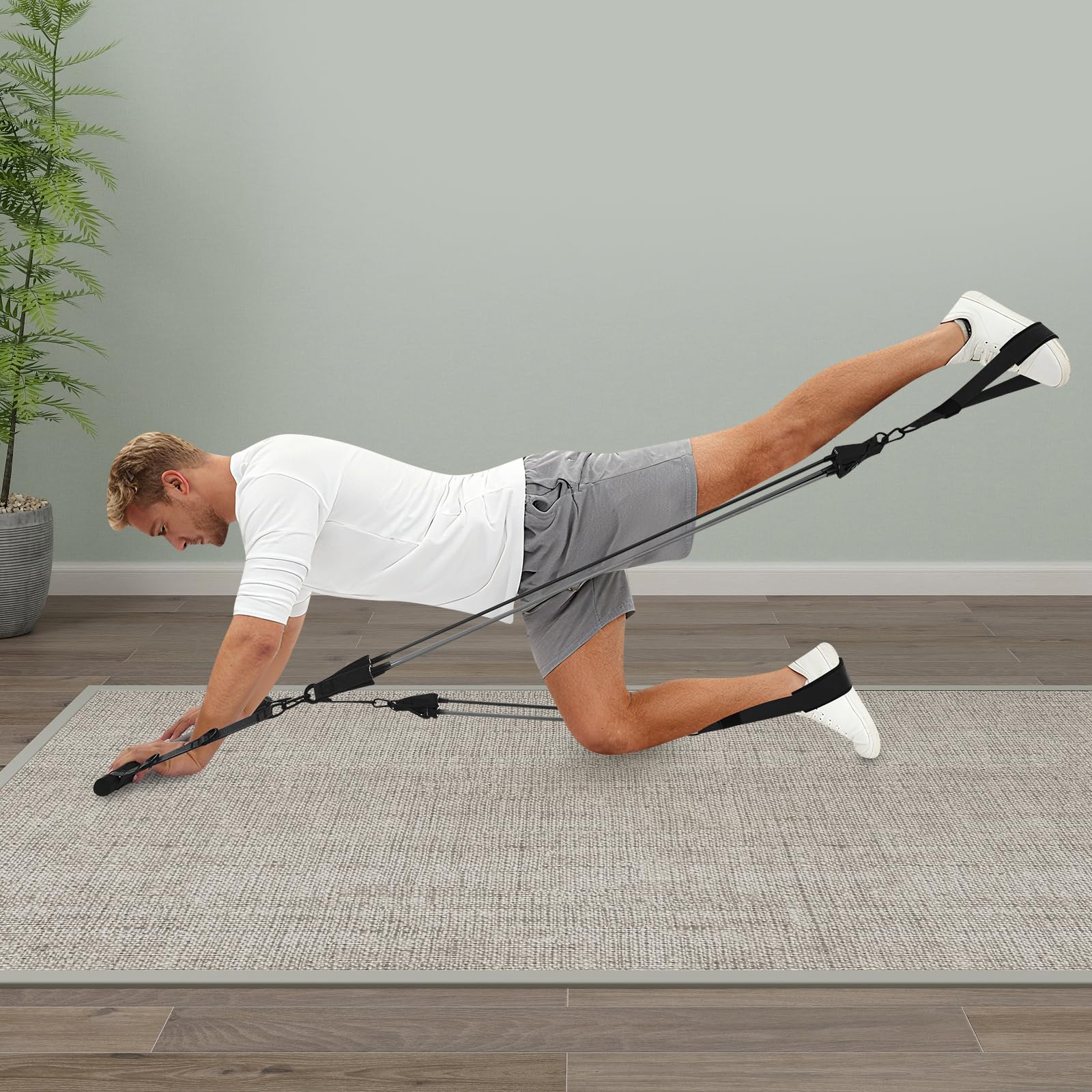 Wytrzymały, wszechstronny zestaw taśm fitness z 6 taśmami treningowymi | Przenośne urządzenie fitness w domu, wydajne urządzenie do treningu siłowego i treningu w domu