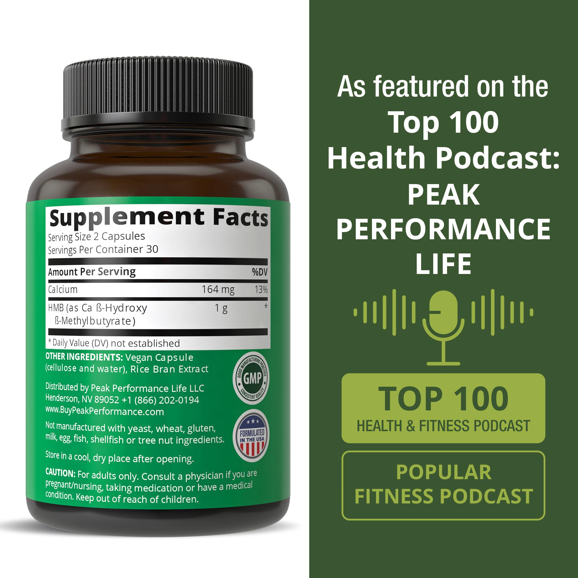 Peak Performance Advanced HMB Supplement. 1000mg of Pure HMB Per Serving — Amazon image 6