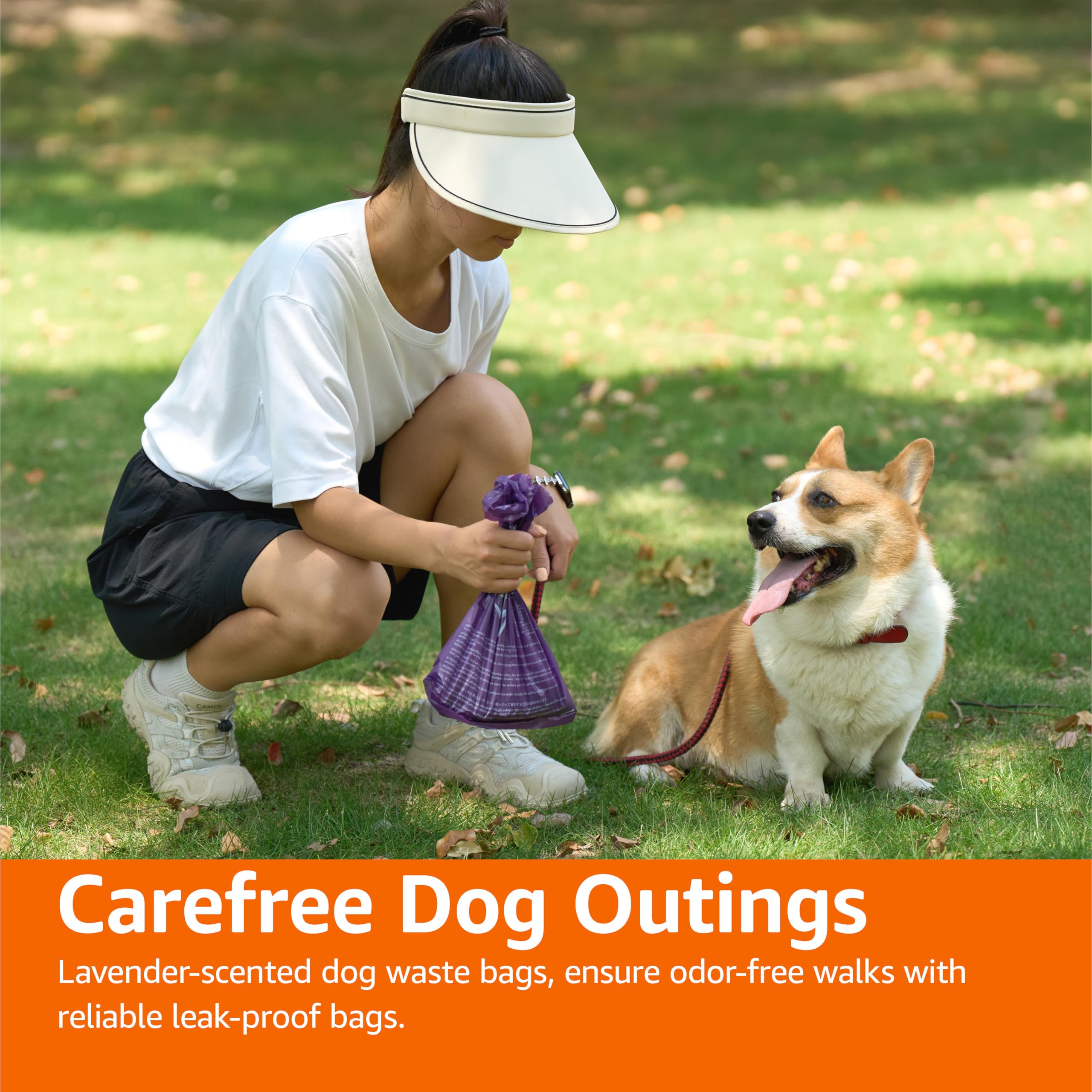 Amazon Basics Dog Poop/Waste Bags without Dispenser, Lavender, 300 Bags (20 Packs of 15 Bags) - 4