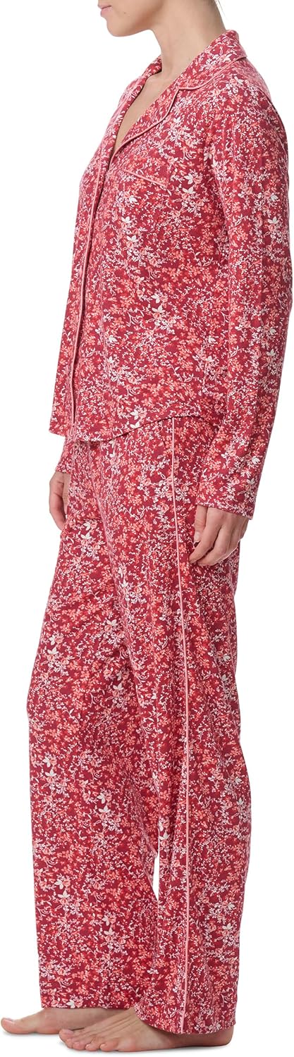 Karen Neuburger Women's Two-Piece Long Sleeve Notch Collar Girlfriend Pajama Set - Image 3