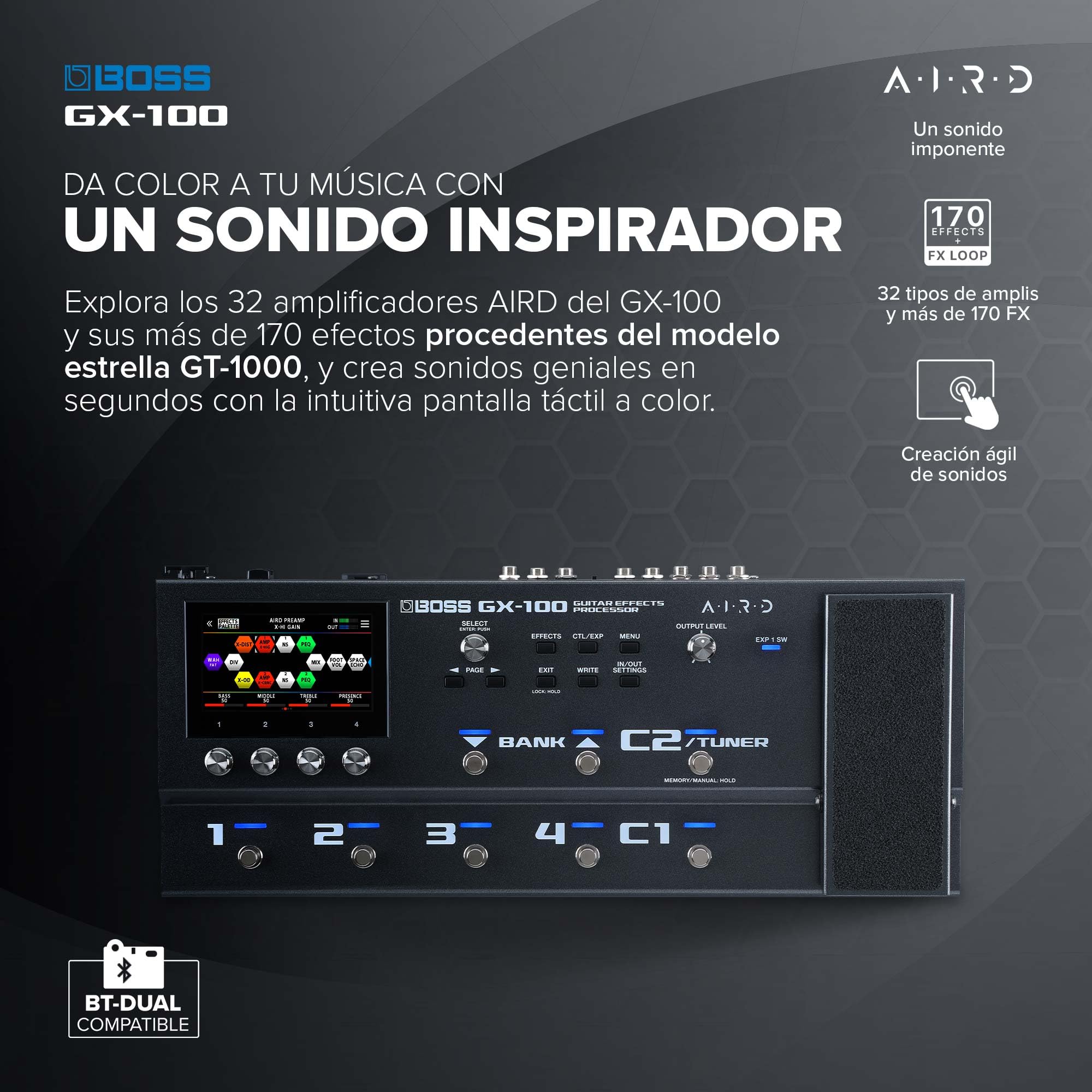 BOSS GX-100 | Avanzado procesador de efectos de guitarra