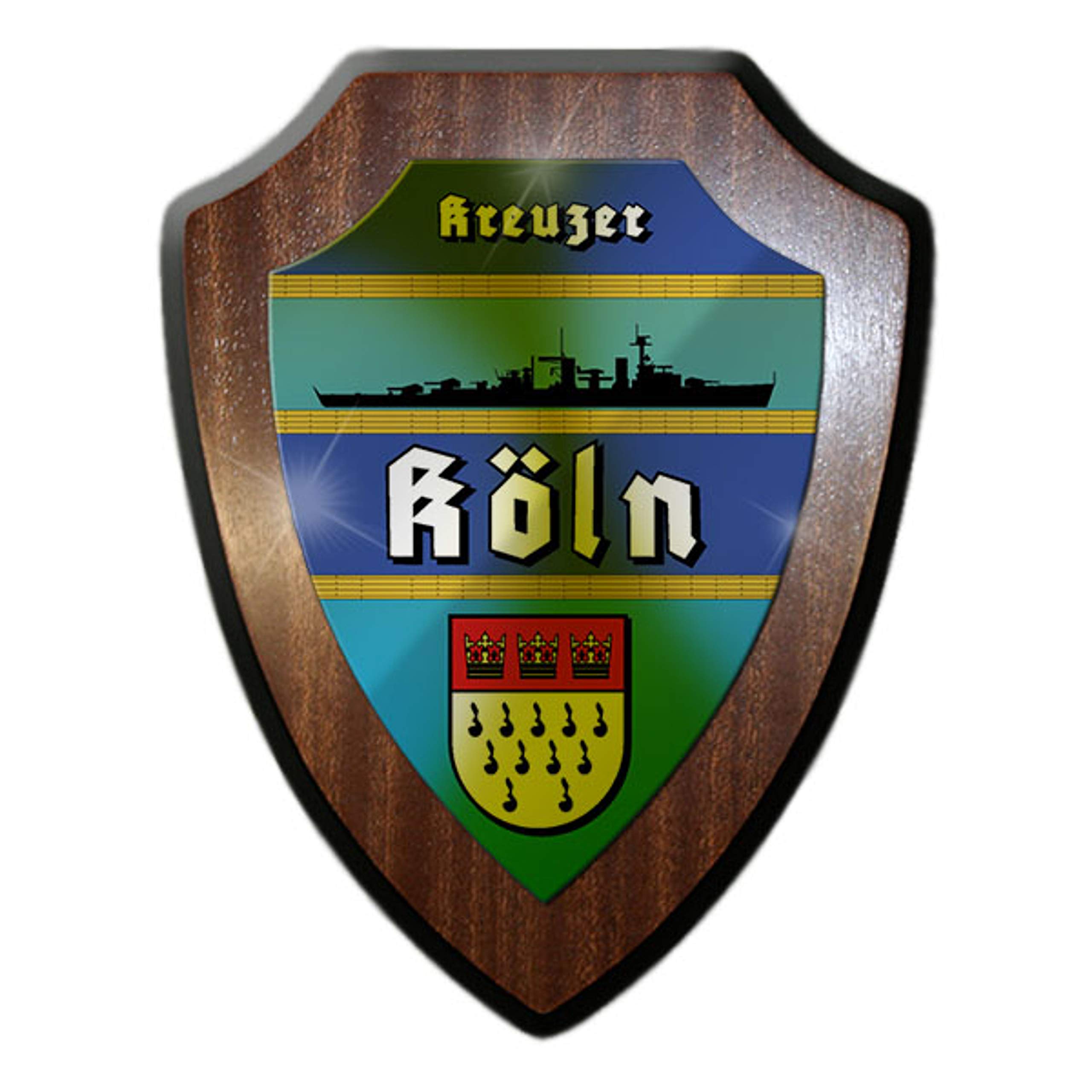 Escudo de barco Clase Marina Köln Königsberg para decorar despachos elegantes y salones náuticos