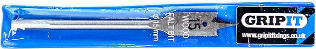 GripIt 15mm Premium Flat Drill Bit  Suitable for Yellow GripIts (15mm)