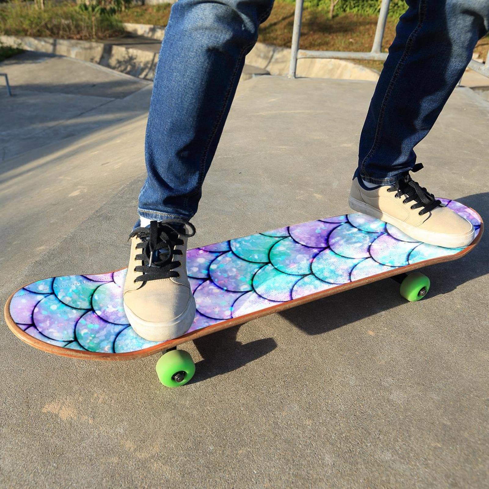 Bling Wave Lot de 2 feuilles de papier abrasif pour planche de skateboard et longboard