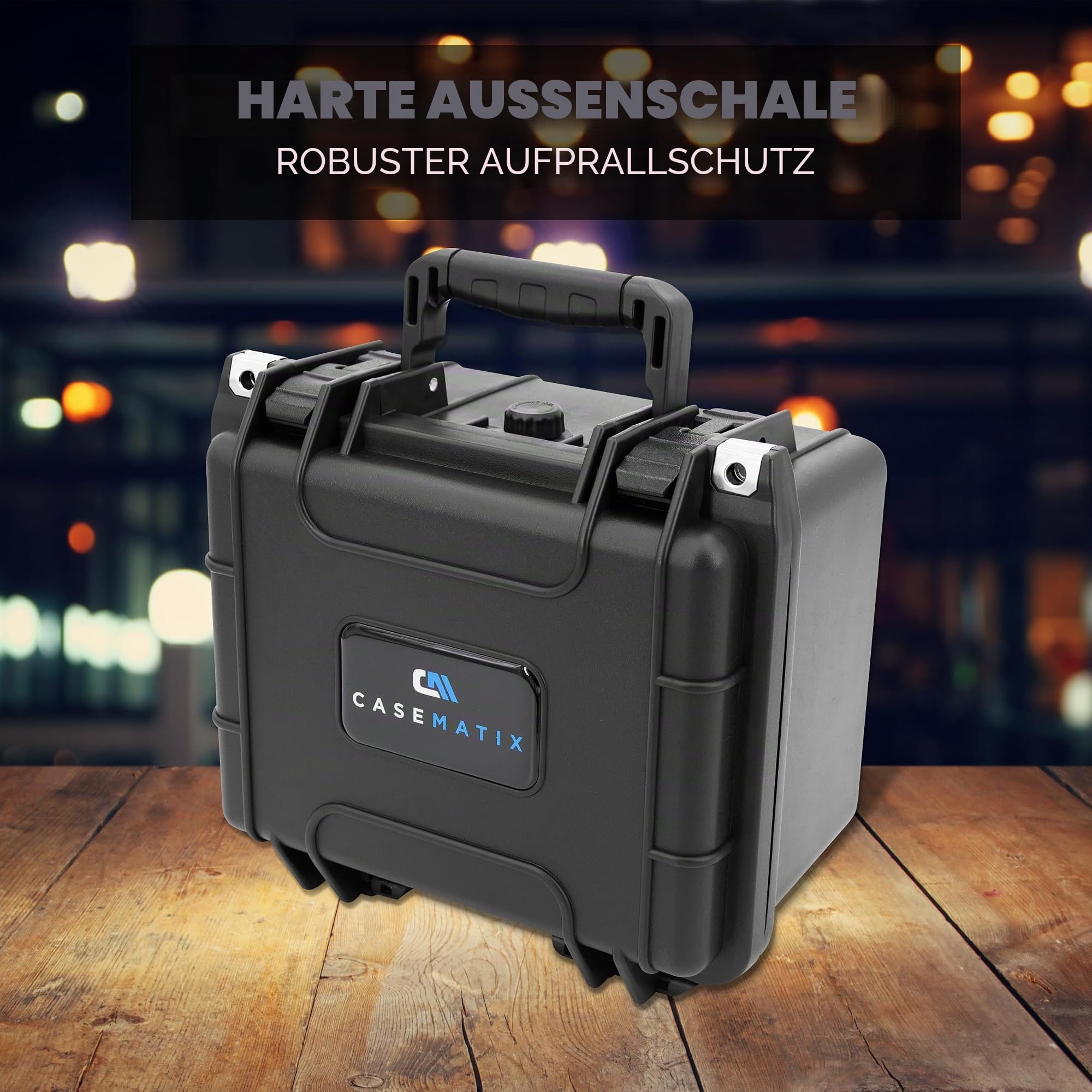 CASEMATIX Tragetasche für 43+ Miniaturen - Hartschalen-Aufbewahrungsbox mit 3 Schaumstoffschalen und 1 Anpassbarem Tablett, Kompatibel mit Warhammer 40k, DND