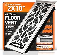 Vista 46 de Cubiertas de ventilación de piso 4 x 10 pulgadas con cubierta de malla, trampa de calor y aire, ventilación de piso de metal caminable