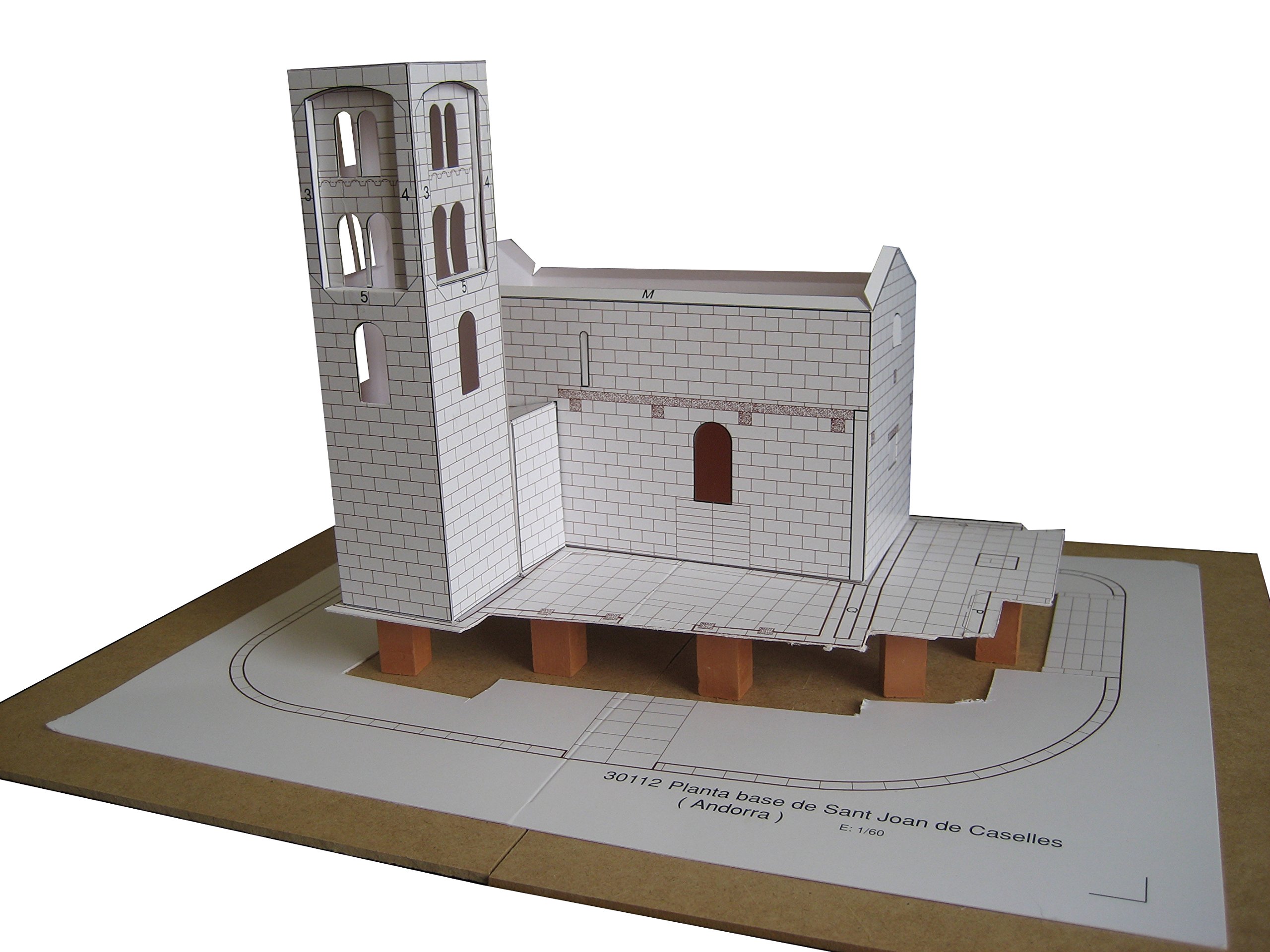 Keranova 30112 Storico edifici Sant Joan de Caselles Andorra Model 3D Puzzle