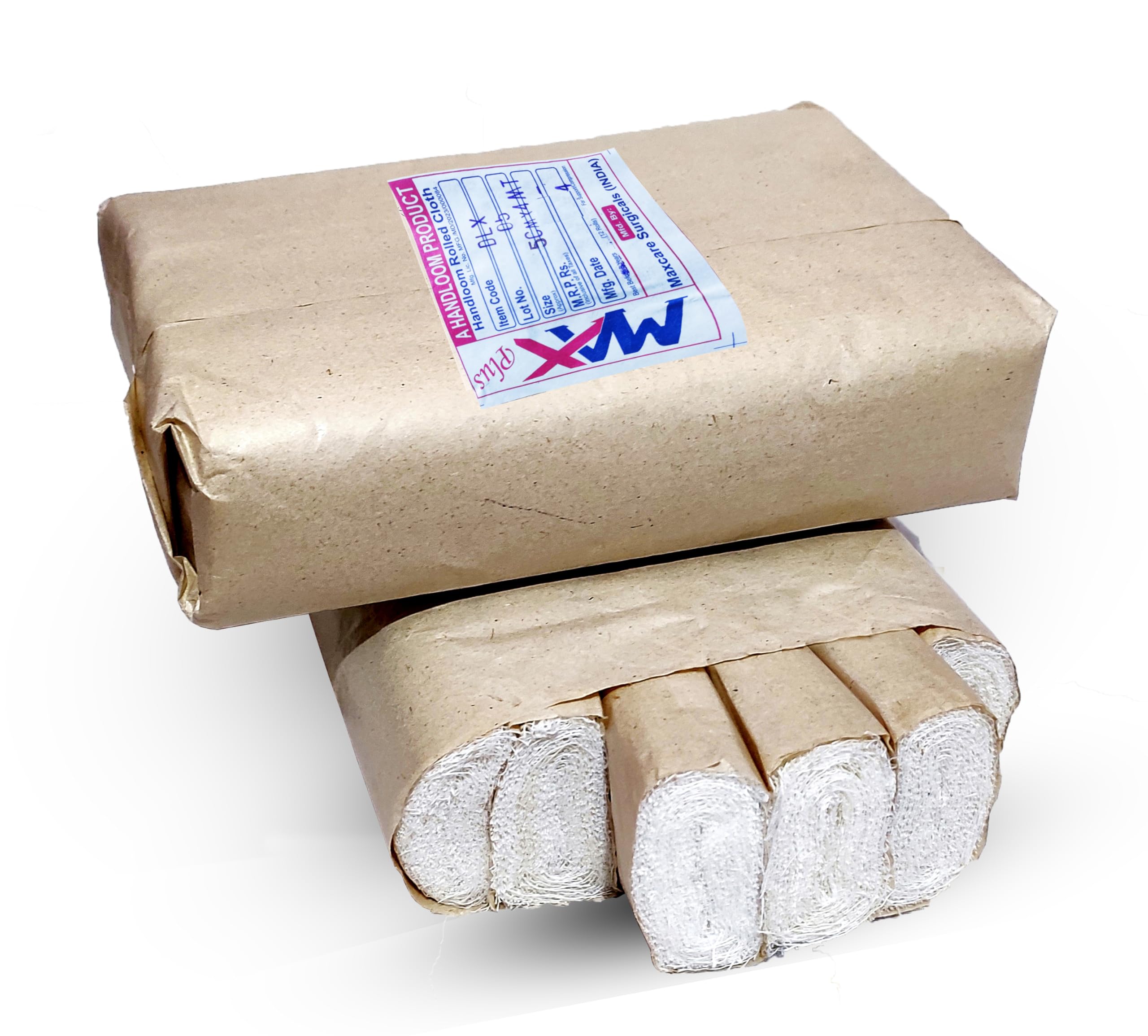 Gauze Roll Non Sterile Roller Bandage 5 cm X 4 mtr Pack of 12 Rolls (5 cm X 4 mtr (12 Rolls))