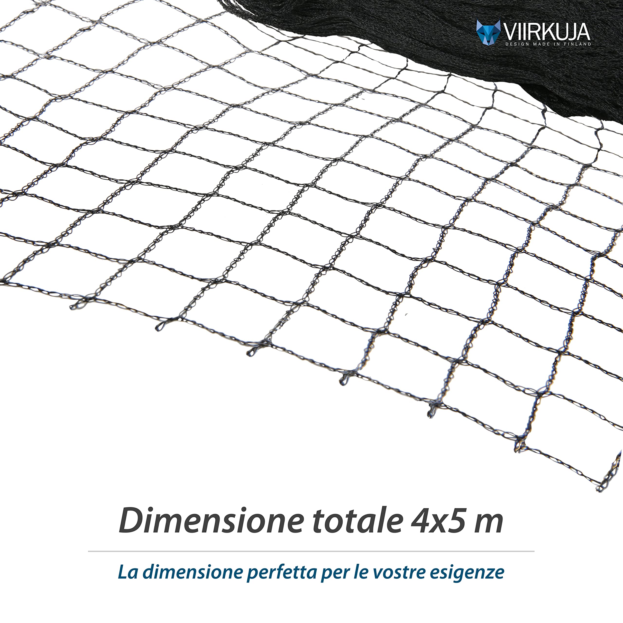 Rete da Giardino a Maglia Fine 4X5 M 18 X 18 Mm Nero Protezione Uccelli