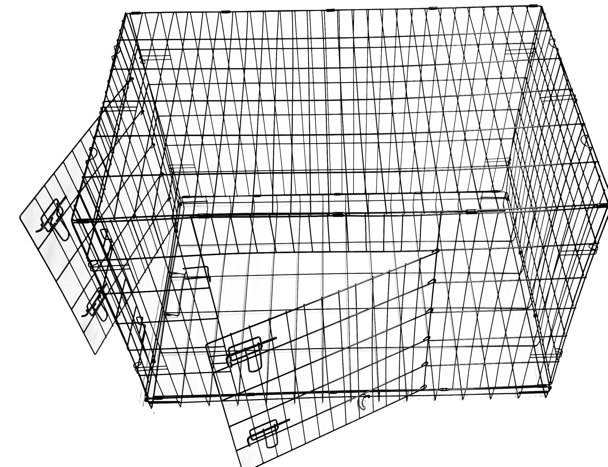 Gabbia robusta per Cani e Gatti pieghievole con 2 porte - dimensioni XXL 108 x 72 x H 77 cm - kennel cani XXL