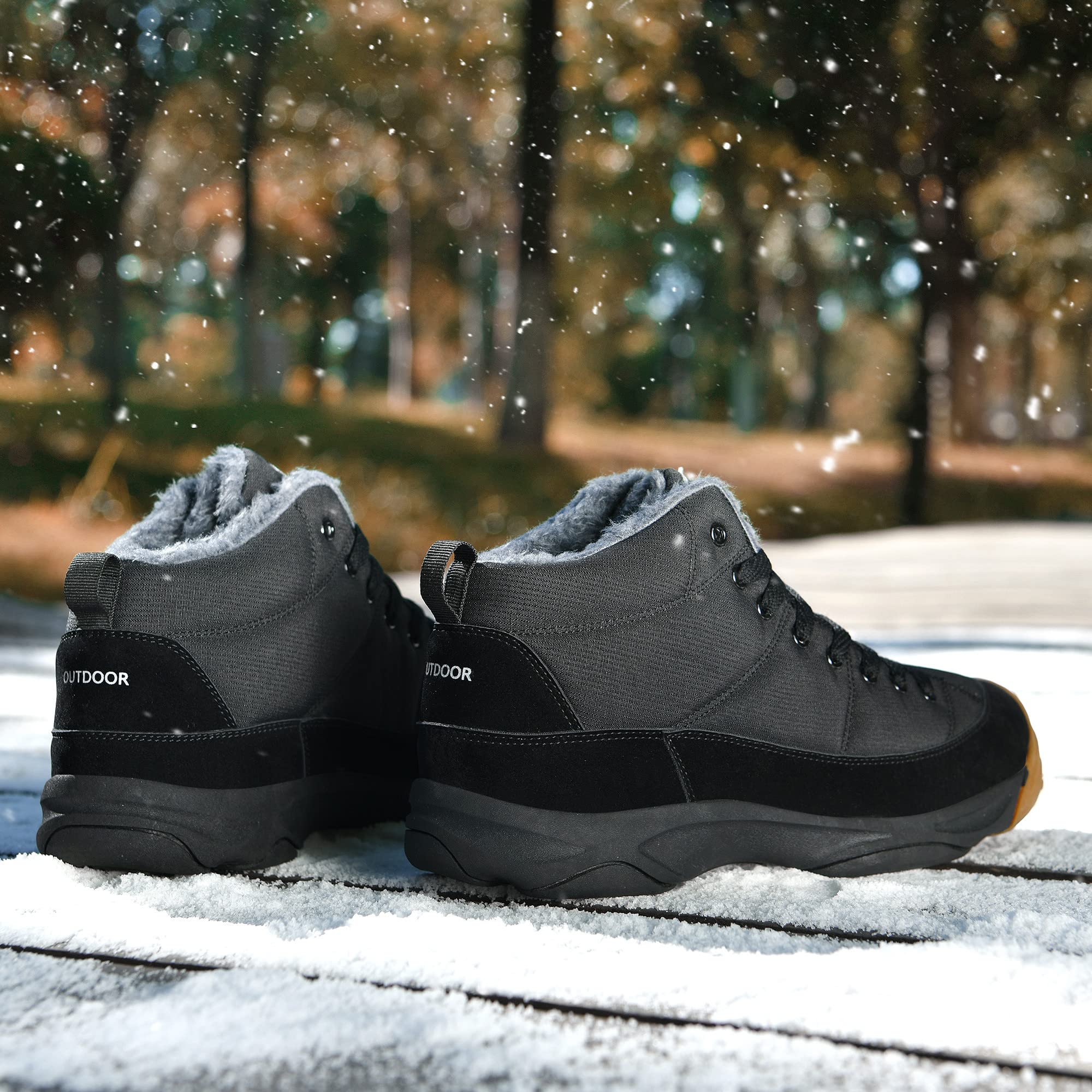 Azooken Scarpe da Trekking Stivali da Escursionismo in Pelle Impermeabile per Invernali Uomo Outdoor Cinque colori Uomo Donna 36-48
