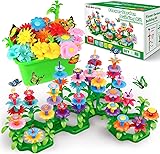 SpringFlower Toys for Girls 3 4 5 6 7 Years Old, Flower Garden Building Kit with Storage case,Educational STEM Toy and Preschool Garden Play Set for Toddlers, for Kids,148pcs