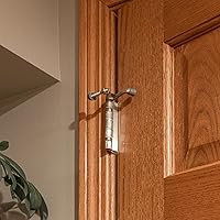 Vista 7 de Design House 181834 - Protector de pared para puerta con bisagra jumbo con punta de goma, tapones de puerta ajustables de níquel satinado, 5