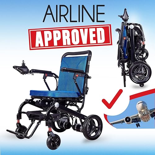 Miniatura 4 de MaritSA Silla de ruedas eléctrica plegable y ligera, inteligente, tamaño de viaje, pesa solo 40 libras, servicio desde Estados Unidos, batería