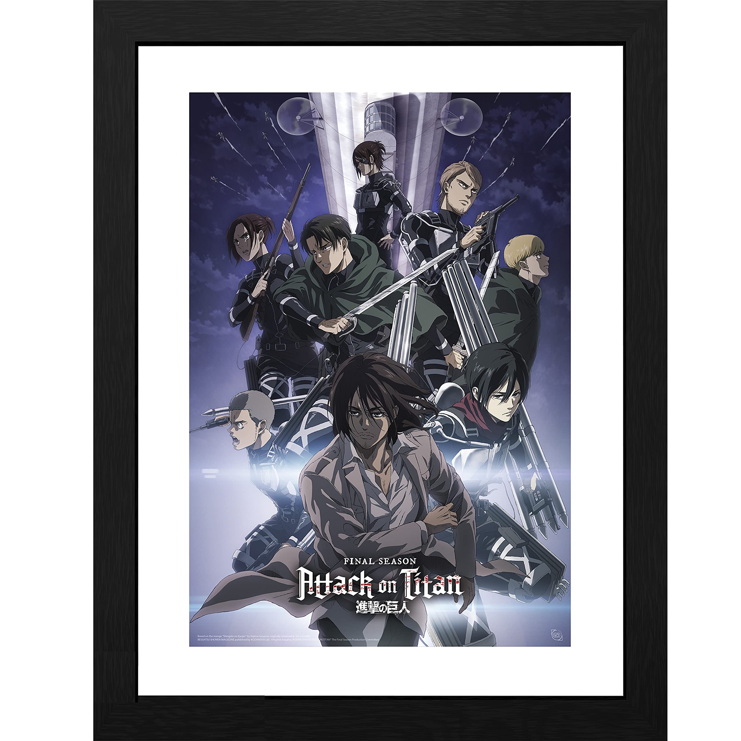 ABYstyle Attack On Titan Season 4 Key Art 2 30 x 40cm Framed Collector Print