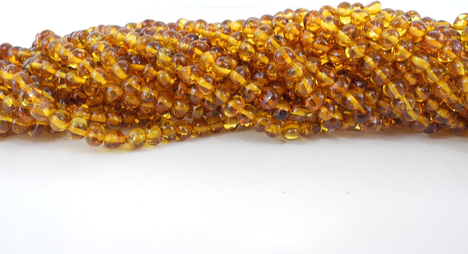 Genuine Baltic Amber Beads Strands Baroque Nuggets Small Honey Alluregem 60868