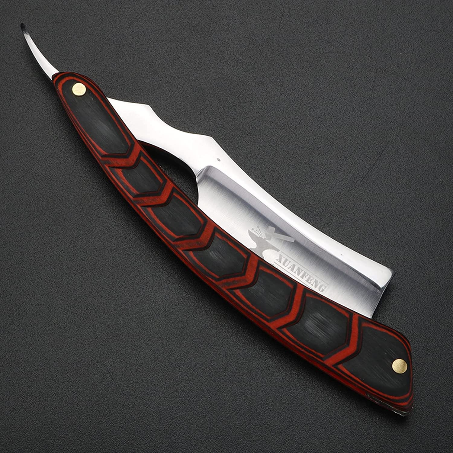 Rasiermesser-Set für Herren Rasier-Set Rasiermesser mit Holzgriff, Geschenkidee - Rasiermesser Set - Nassrasierer in Premium-Qualität,B