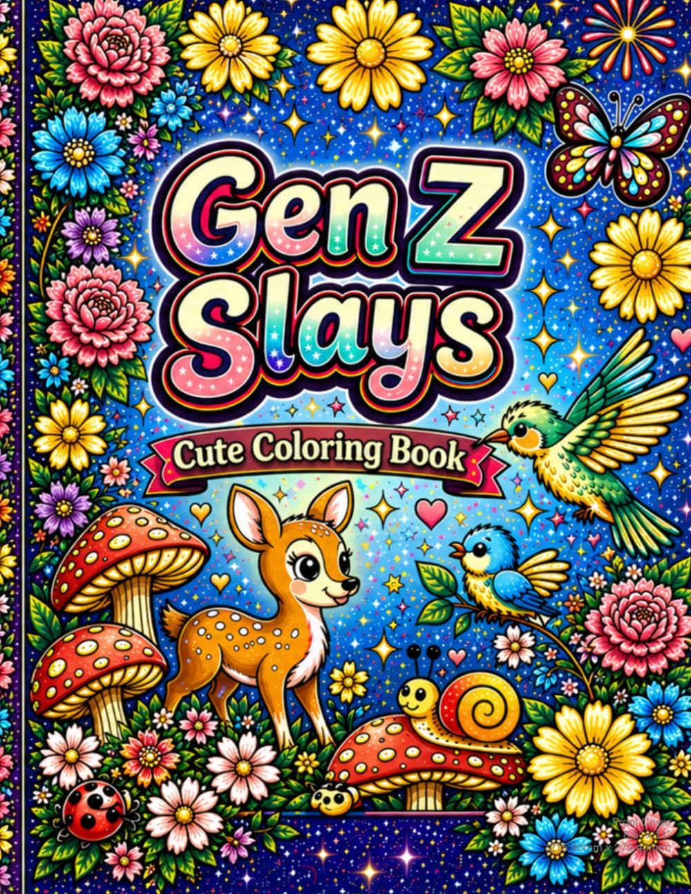 Gen Z Slays: Çute Coloring Book