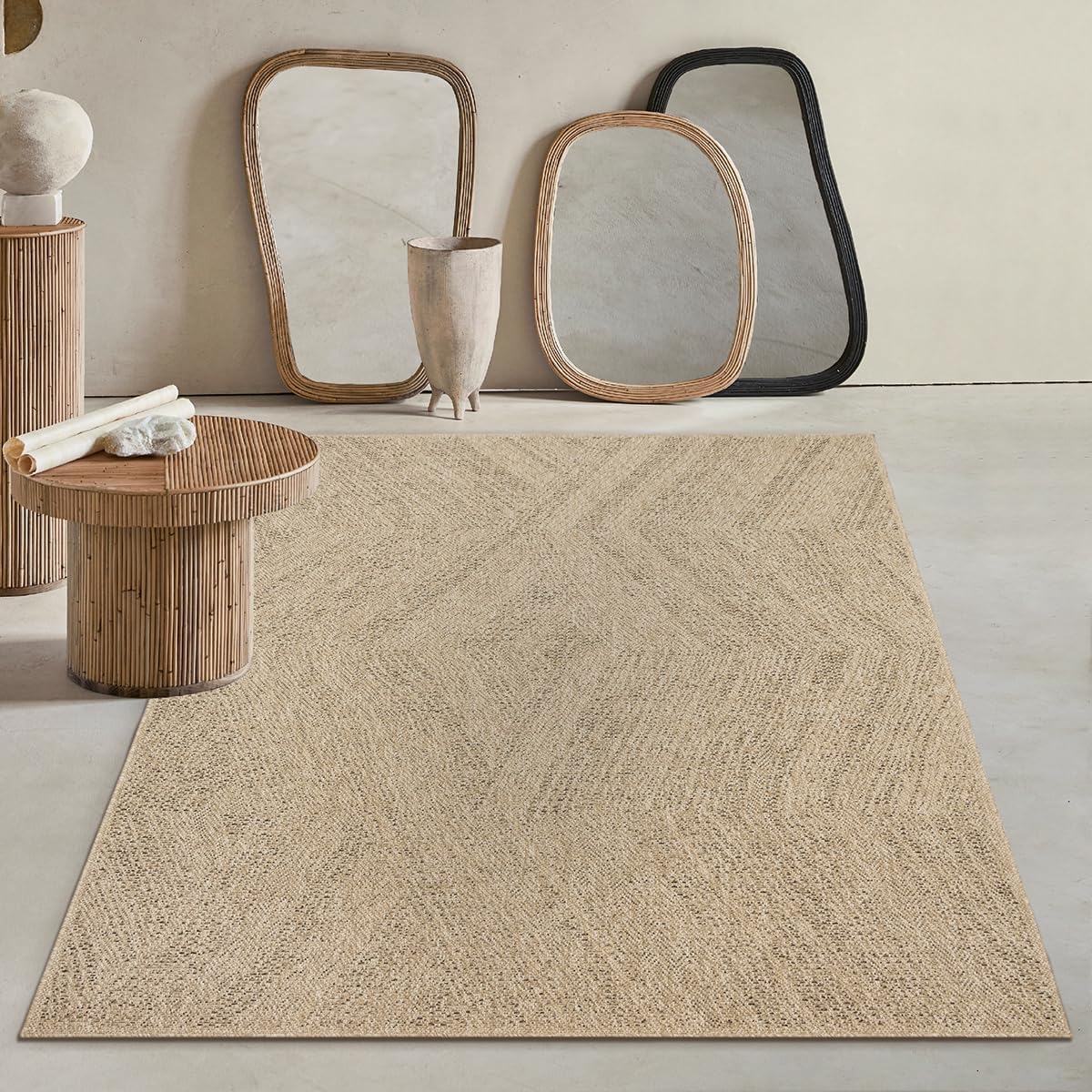 Mias Teppiche Kinsley robuster In- und Outdoor Teppich im natürlichen ...