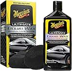 Meguiar's Ultimate Liquid Wax, Improved Liquid Car Wax Formula for Durable Protection that Shines, Premium Towel and Applicator Pad Car Accessories Included, 16 Oz Bottle