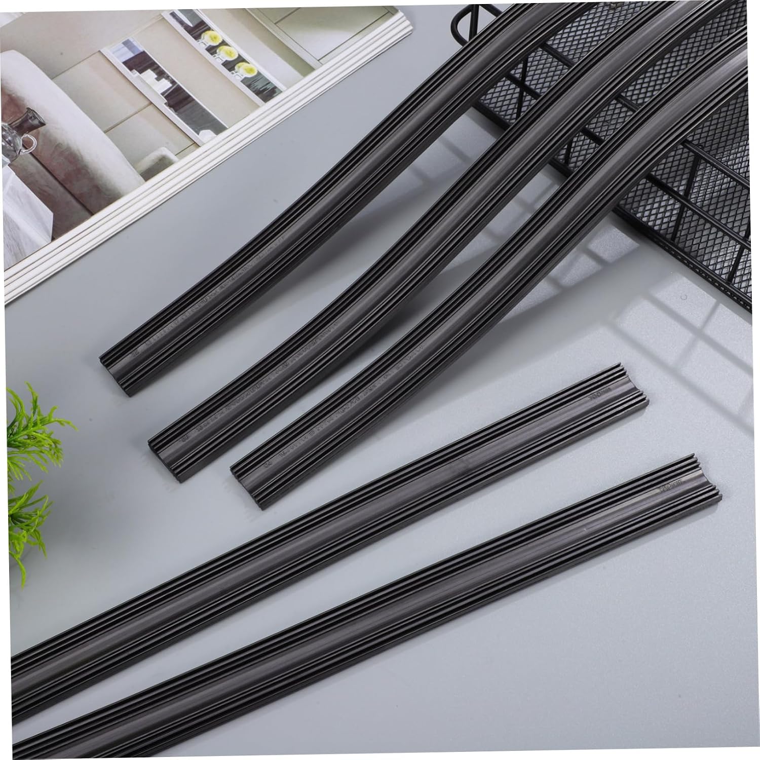 10Pcs Windshield Wiper Strips Durable Auto Rubber Strips Frameless Design for All Weather Conditions Easy Installation for Cars