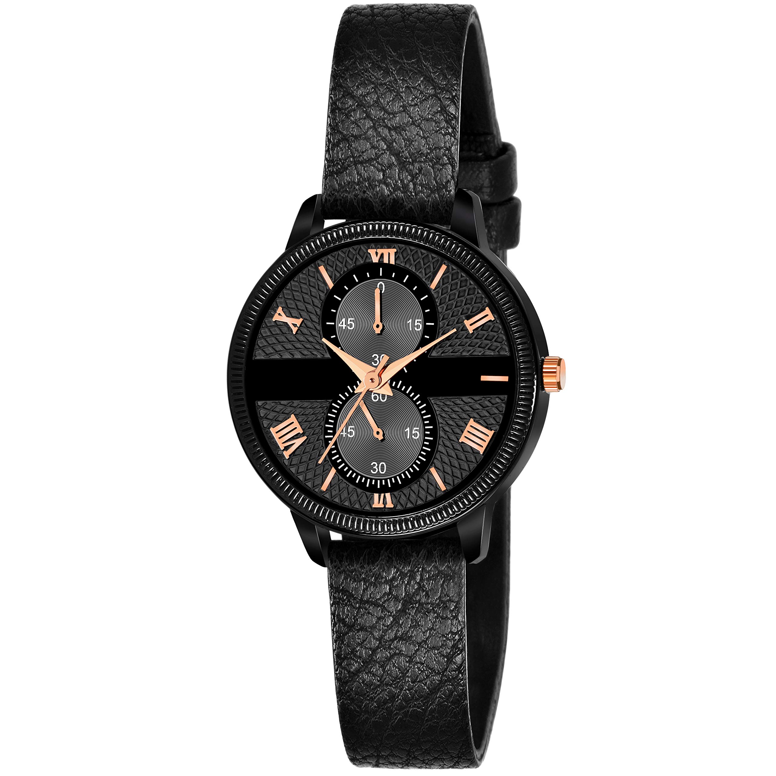 Niyati Fab Analogue Slim Dual Round Watch Womens Watch (Black Strap Black dial) (B08LB9NJPN) Amazon Price History, Amazon Price Tracker