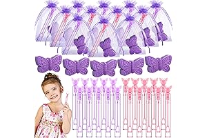 Fluttery Favors: 60 Pcs Butterfly Soaps, Wands, and Bags