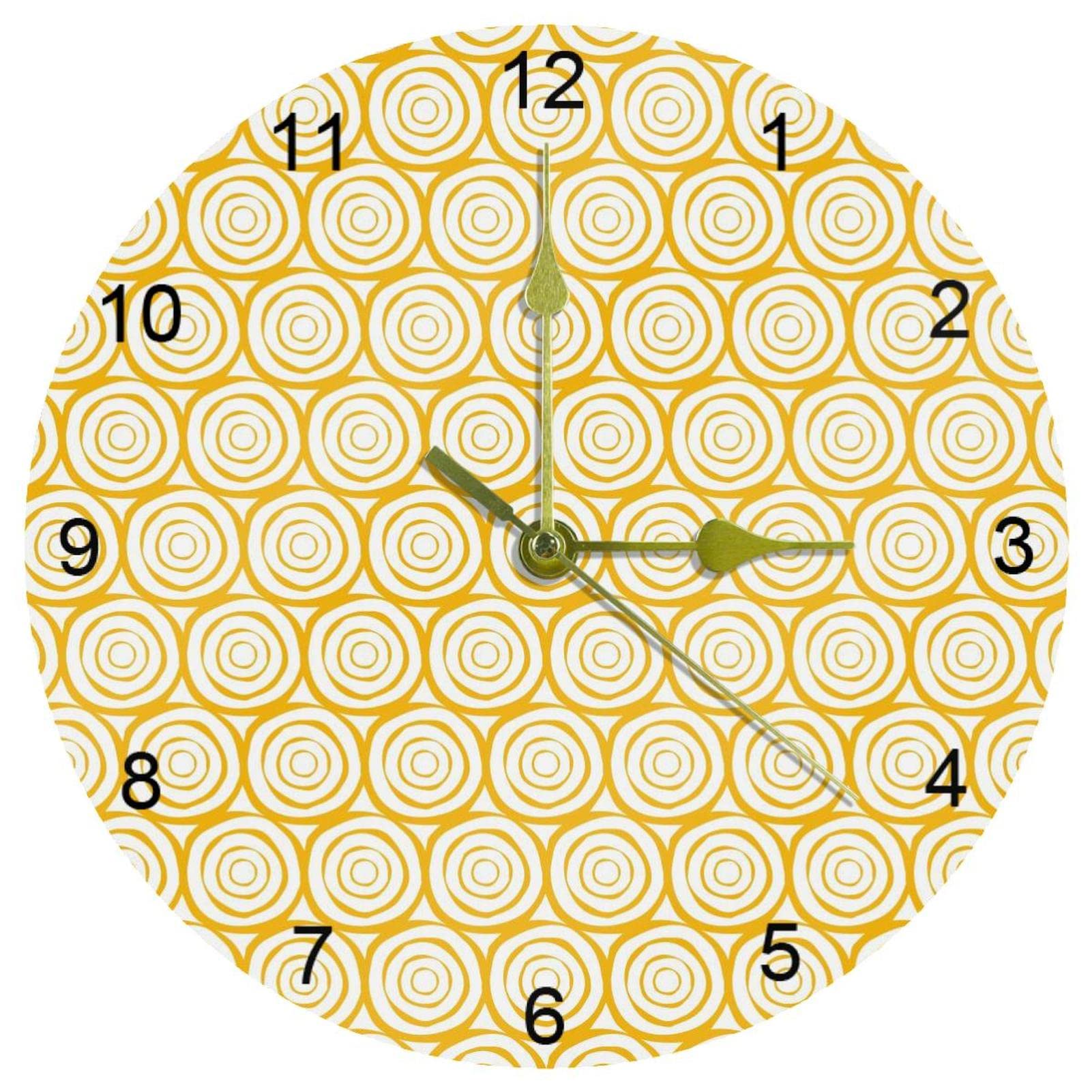 Horloge murale silencieuse à chiffres arabes de 25,4 cm pour une lecture rapide